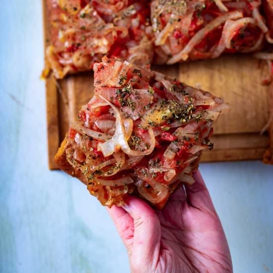 THICK-CRUST SICILIAN-STYLE PIZZA - Recipe photo by Mychefsapron