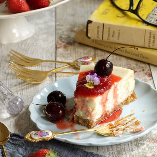 Eggless Cheesecake Recipe - Recipe photo by LinsFood