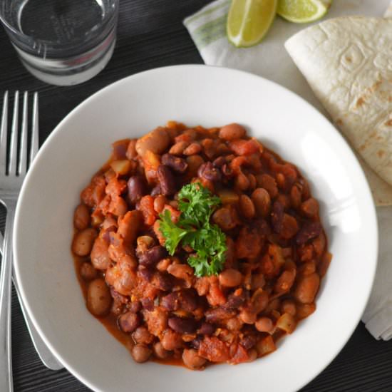 Mixed Bean Chilli - Recipe photo by JackSlobodian
