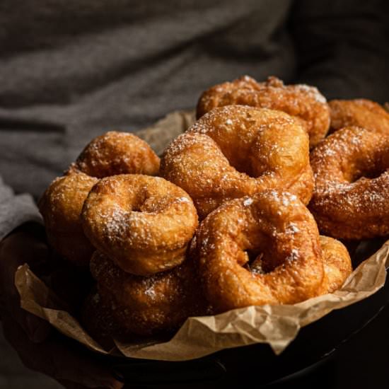 Sfenj Moroccan Donuts - Recipe photo by OneSarcasticBaker