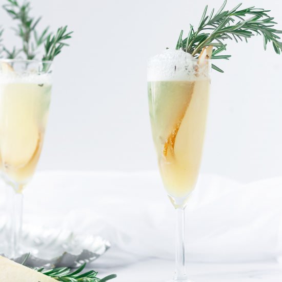 Sparkling Pear Cocktail - Recipe photo by katethebaker