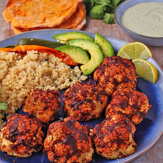 Roasted BBQ cauliflower - Recipe photo by veganwithgusto