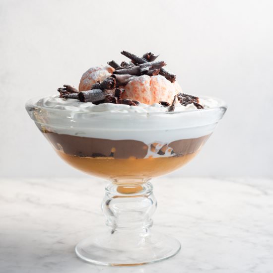 Mandarin and chocolate trifle - Recipe photo by Bibbyskitchenat36