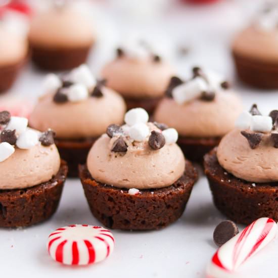 Peppermint Hot Chocolate Brownies - Recipe photo by A baJillian Recipes