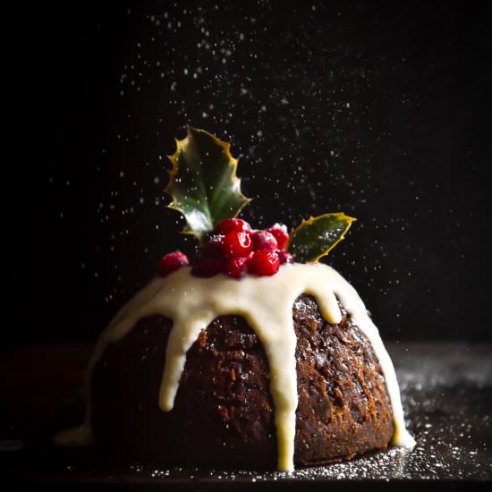 FODMAP friendly Christmas pudding - Recipe photo by georgeats