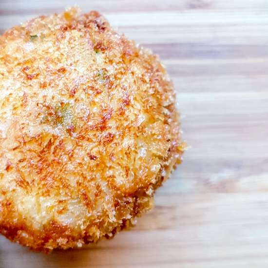 Fried Onigiri with Miso Scallops - Recipe photo by FeastGloriousFeast
