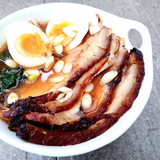 Korean Ramen with Belly Pork - Recipe photo by FeastGloriousFeast