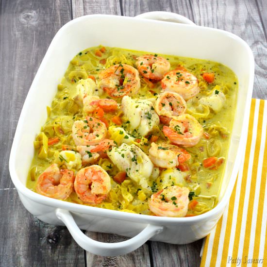 Cod and Shrimp Creamy Stew - Recipe photo by pattysaveurs