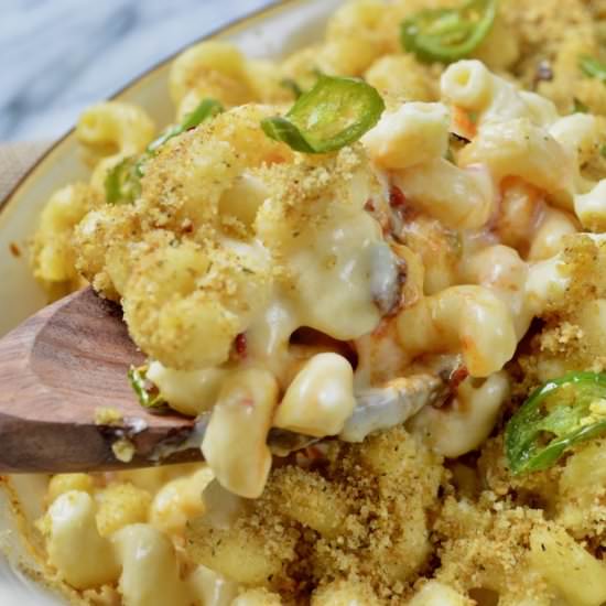 JALAPEÑO POPPER MAC AND CHEESE - Recipe photo by myvegetarianroots