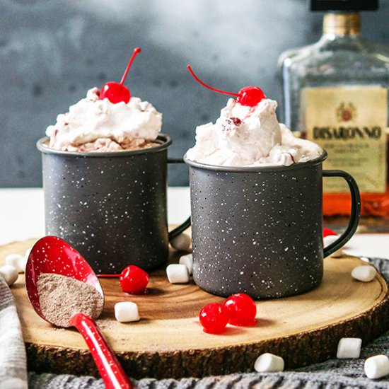 Grown Up Cherry Hot Chocolate - Recipe photo by Candy Jar Chronicles