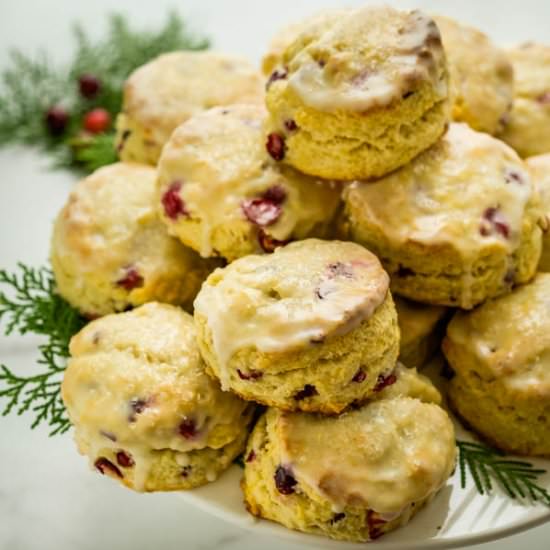 Homemade Cranberry Lemon Scones - Recipe photo by garlic and zest