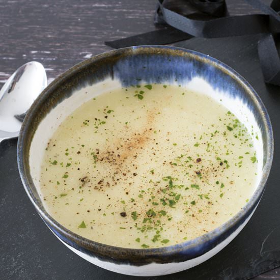 Parsnip and apple soup - Recipe photo by Mandy Sneaky Veg