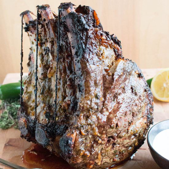 Spice Rubbed Prime Rib Roast - Recipe photo by ChiliPepperMadness