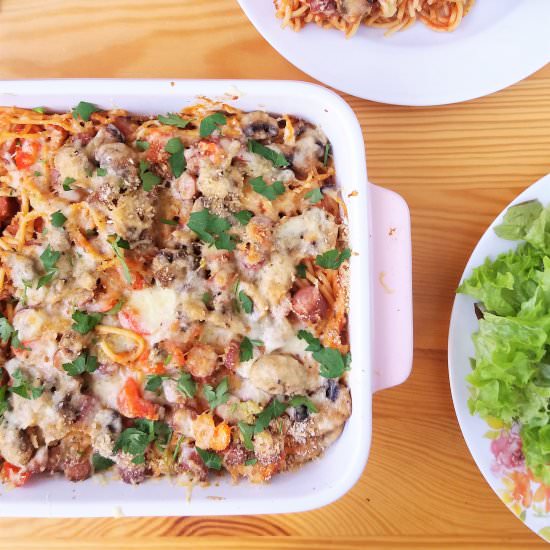 Spaghetti Casserole - Recipe photo by Lekcjewkuchni