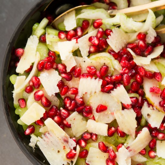 Celery salad with parmesan - Recipe photo by The clever meal