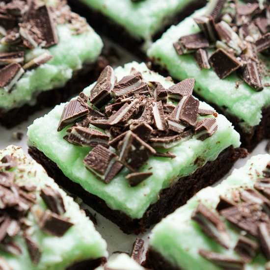 Mint Chocolate Brownies - Recipe photo by Joyous Apron