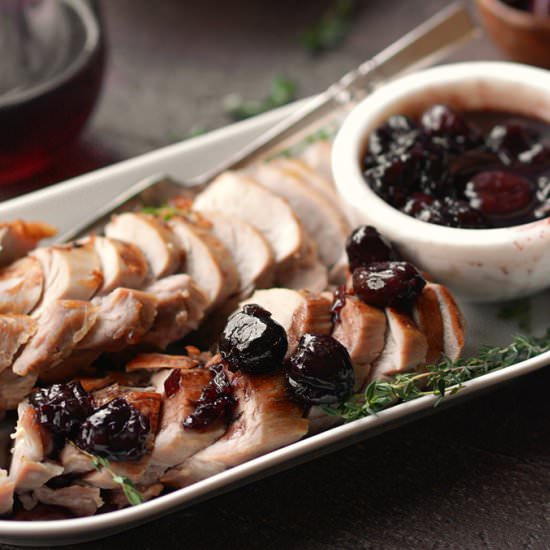 Pork Tenderloin with Cherry Sauce - Recipe photo by SimpleSeasonal