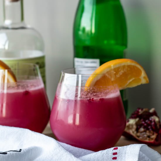 Pomegranate Orange Gin and Tonic - Recipe photo by upbeetkitchen