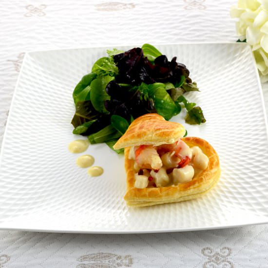 Creamy Scallops Vol au Vent - Recipe photo by pattysaveurs