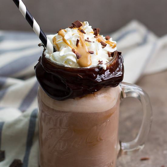 Peanut Butter Chocolate Milkshake - Recipe photo by unicorns in the kitchen
