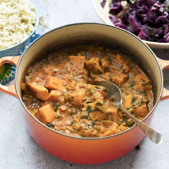 Sweet potato and peanut stew - Recipe photo by Mandy Sneaky Veg