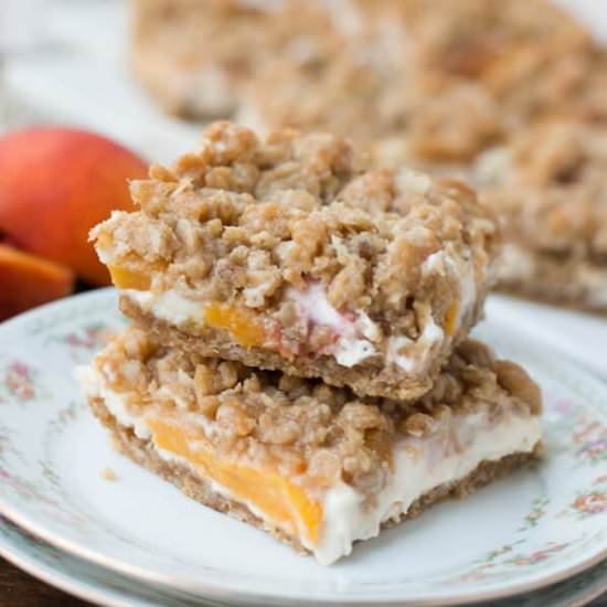 Peaches N Cream Crumble Bars - Recipe photo by sweetbasil