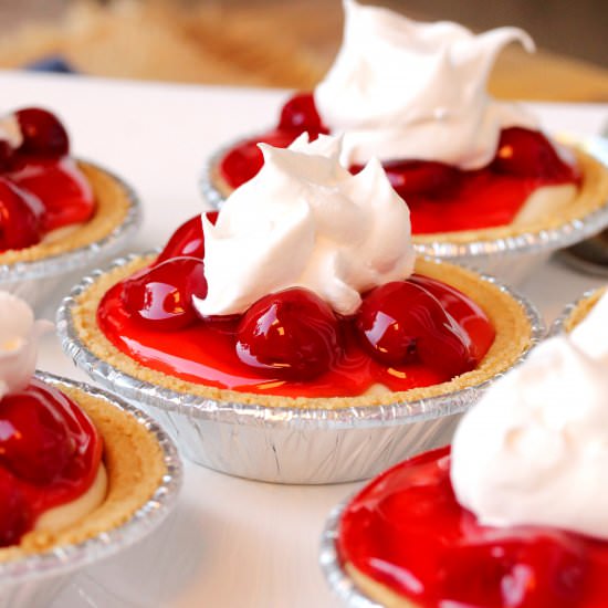 Mini No-Bake Cherry Cheese Pies - Recipe photo by CouponClippingCook