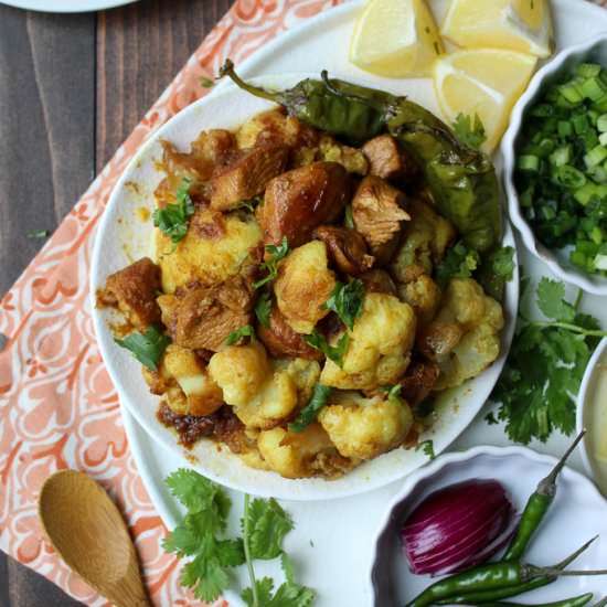 Cauliflower & Chicken Curry - Recipe photo by flourandspice