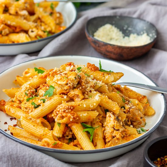 leftover turkey pasta - Recipe photo by Happy Foods Tube