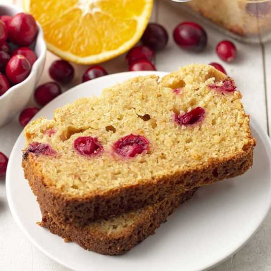 Vegan Cranberry Orange Bread (GF) - Recipe photo by Delightful Adventures