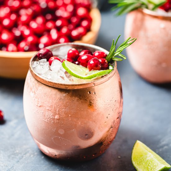 Cranberry Moscow Mule - Recipe photo by sipandfeast