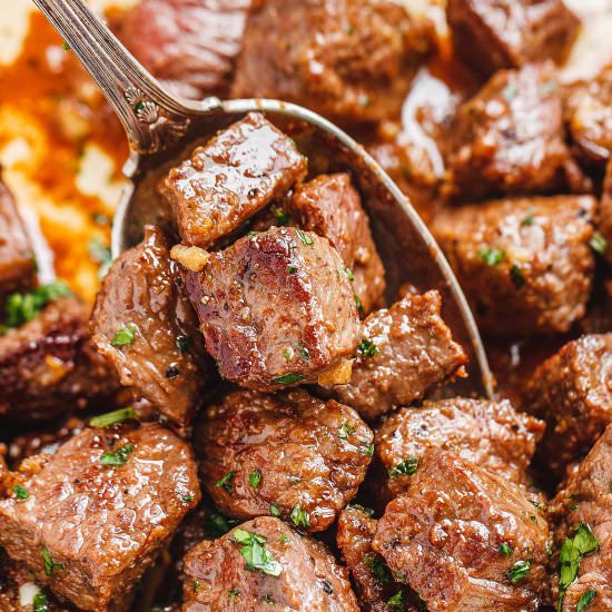 Garlic Butter Steak Bites - Recipe photo by Eatwell 101