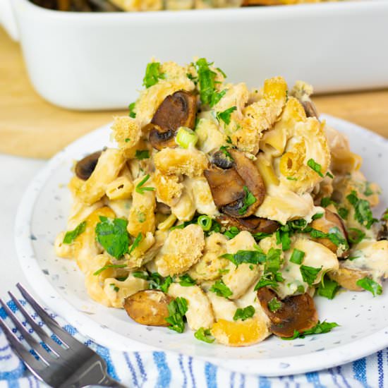 Vegan Mushroom & White Cheddar Mac - Recipe photo by Zardyplants