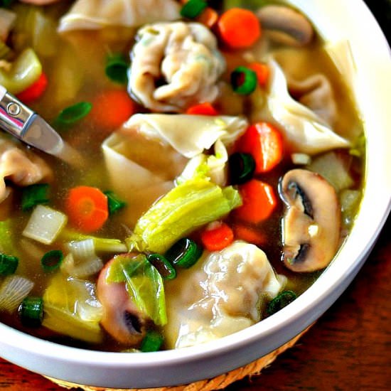 Pork Stuffed Wonton Soup - Recipe photo by Small Town Woman