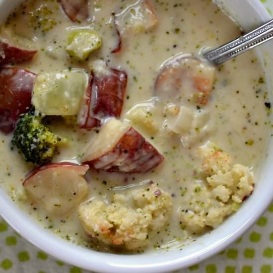 Broccoli Cauliflower Soup - Recipe photo by Small Town Woman