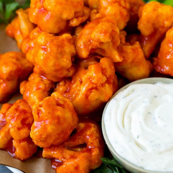 Buffalo Cauliflower - Recipe photo by dinneratthezoo