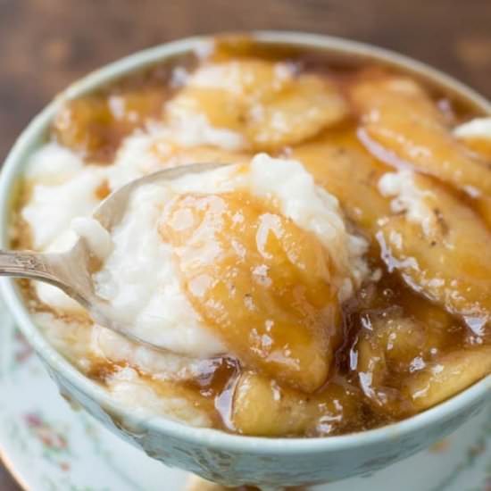 Bananas Foster Rice Pudding - Recipe photo by sweetbasil