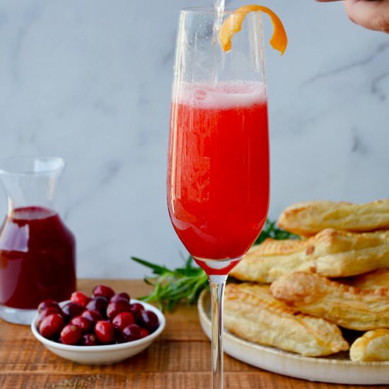 Cranberry Champagne Cocktail - Recipe photo by justataste