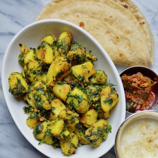 METHI BATAKA – FENUGREEK POTATOES - Recipe photo by myvegetarianroots