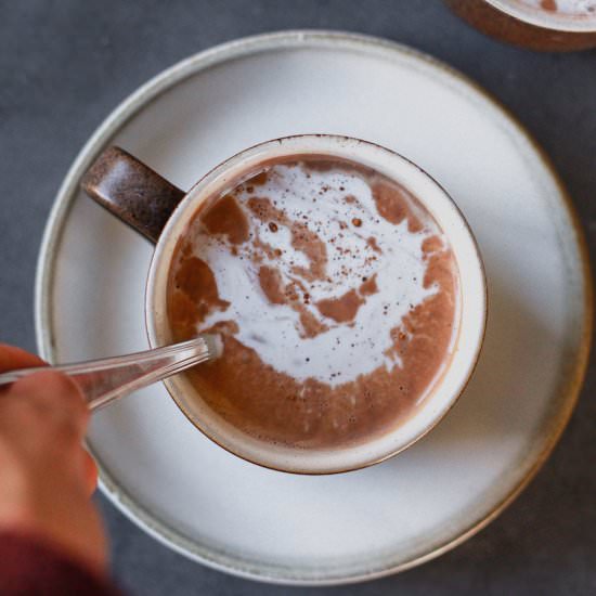 Vegan + Keto Hot Chocolate - Recipe photo by StemandSpoon
