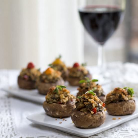 Tuscan Stuffed Mushrooms - Recipe photo by a zest for life