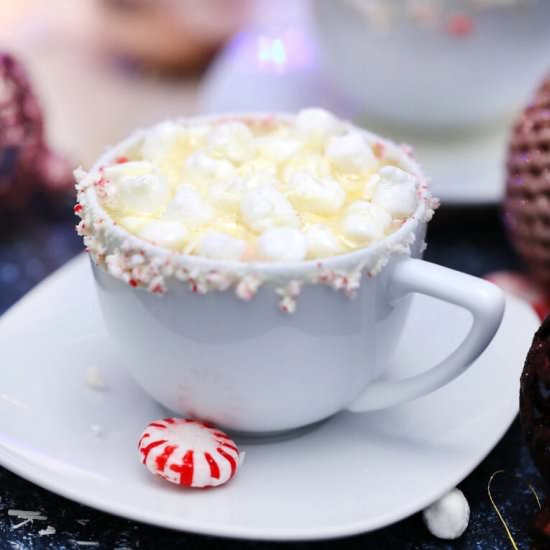 White Hot Chocolate - Recipe photo by peasandpeonies