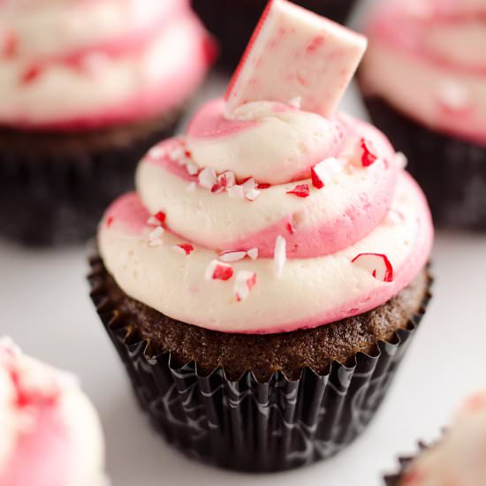 Peppermint Chocolate Cupcakes - Recipe photo by The Creative Bite