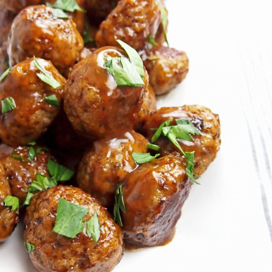 Chicken Marsala Meatballs - Recipe photo by AGratefulMeal