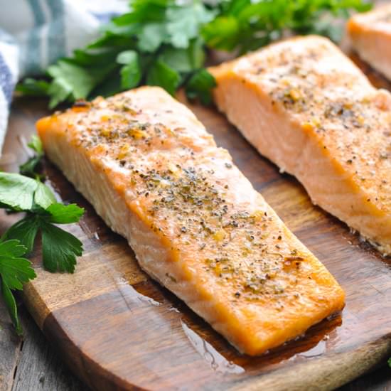 Baked Salmon Fillet - Recipe photo by The Seasoned Mom