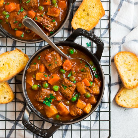 Crockpot Vegetable Beef Soup - Recipe photo by wellplated