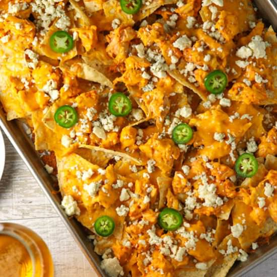 Buffalo Chicken Nachos - Recipe photo by Tastefulventure