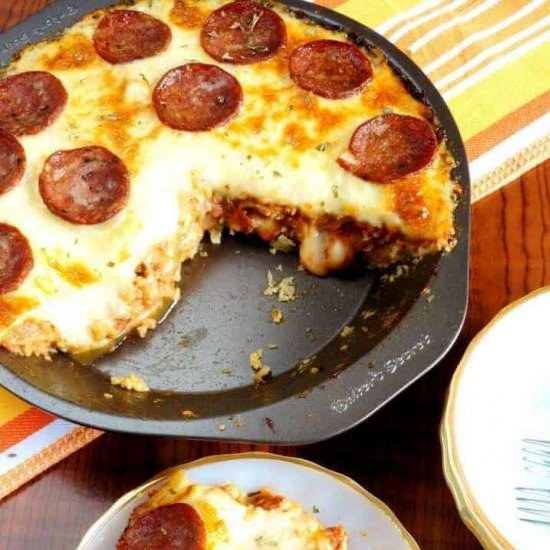 Low Carb Pizza in a Deep Dish Pan - Recipe photo by littlebitrecipes