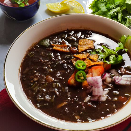 Easy Black Bean Soup - Recipe photo by greenbowl2soul