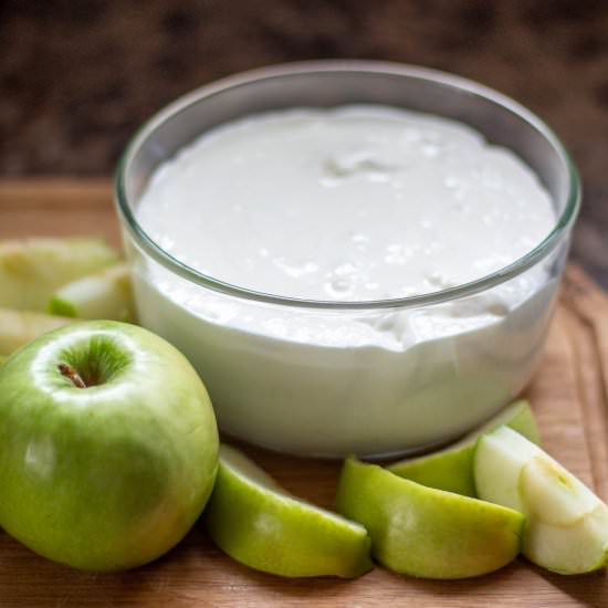 Three Ingredient Fruit Dip - Recipe photo by anerdcooks
